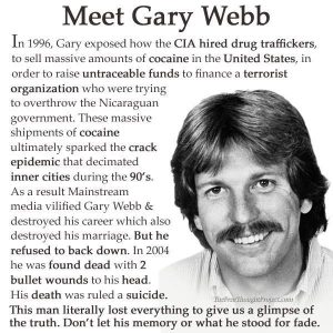 Read more about the article Gary Webb, jurnalist american, asasinat de către CIA, după ce a arătat că CIA făcea trafic de droguri