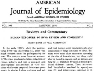 Read more about the article Între 1955 și 1963, aproximativ 90% dintre copiii și 60% dintre adulții din SUA au fost inoculați cu vaccinuri împotriva poliomielitei contaminate cu virusul cancerigen SV40