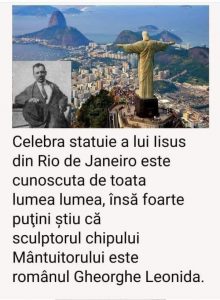Gheorghe Leonida, românul care a creat chipul celebrei statui a lui Iisus de la Rio de Janeiro